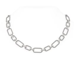 6.16 ctw Diamond Necklace 18K White Gold - REF-695R3K