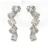 Image 2 : 2.7 ctw Mix Cut Diamonds Designer Earrings 18K Yellow Gold - REF-345H2R