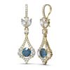 Image 2 : 5.27 ctw Intense Blue Diamond Earrings 18K Yellow Gold - REF-618H2R