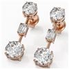 Image 1 : 3.5 ctw Diamond Designer Earrings 18K Rose Gold - REF-752H6R