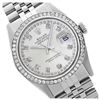 Image 1 : Rolex Men's Stainless Steel, QuickSet, Diamond Dial & Diamond Bezel - REF-557Y3X