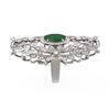 Image 2 : 8.82 ctw Emerald & Diamond Ring 18K White Gold - REF-360K2Y