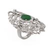 Image 3 : 8.82 ctw Emerald & Diamond Ring 18K White Gold - REF-360K2Y