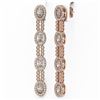 Image 3 : 3.75 ctw Oval Cut Diamond Designer Earrings 18K Rose Gold - REF-477H3R