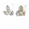 Image 3 : 2.75 ctw Mix Cut Diamond Designer Earrings 18K Yellow Gold - REF-362K3Y