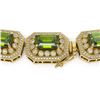 Image 3 : 130.05 ctw Tourmaline & Diamond Victorian Necklace 14K Yellow Gold - REF-3619H6R