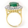 Image 2 : 10.83 ctw Emerald & Diamond Ring 14k Yellow Gold - REF-263K6Y