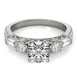 2 ctw Certified VS/SI Diamond Pave Ring 18k White Gold - REF-339F2M