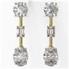 Image 2 : 3.5 ctw Oval Cut Diamond Designer Earrings 18K Yellow Gold - REF-758K5Y