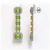 Image 2 : 10.88 ctw Peridot & Diamond Earrings 14K Yellow Gold - REF-211K5Y