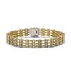 Image 2 : 19.48 ctw Emerald Cut & Oval Diamond Bracelet 18K Yellow Gold - REF-2068Y4X