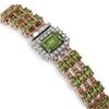 Image 3 : 26.64 ctw Tourmaline & Diamond Bracelet 14K Rose Gold - REF-472W8H