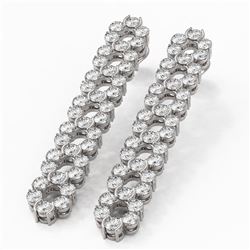 5 ctw Diamond Designer Earrings 18K White Gold - REF-347G8W