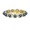 Image 3 : 4.45 ctw Diamond & Pearl Bracelet 18K Yellow Gold - REF-482A8N