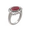 Image 1 : 4.54 ctw Ruby & Diamond Ring 18K White Gold - REF-154X5A