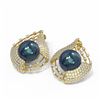 Image 3 : 2.3 ctw Diamond & Pearl Earrings 18K Yellow Gold - REF-282H2R