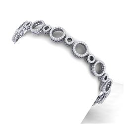 4 ctw Certified SI/I Diamond Halo Bracelet 18K White Gold - REF-298M5G