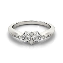 1.1 ctw VS/SI Diamond 2 Stone 2 Stone Ring 18k White Gold - REF-140N6F