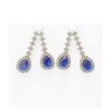 Image 1 : 11.53 ctw Tanzanite & Diamond Earrings 18K Yellow Gold - REF-581W8H