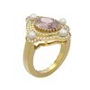 Image 1 : 4.43 ctw Morganite & Diamond Ring 18K Yellow Gold - REF-269M3G