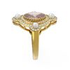 Image 2 : 4.43 ctw Morganite & Diamond Ring 18K Yellow Gold - REF-269M3G