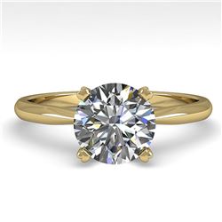 1.54 ctw VS/SI Diamond Engagment Designer Ring 18k Yellow Gold - REF-472X5A