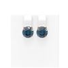 Image 1 : 4 ctw Intense Blue Diamond Earrings 18K Rose Gold - REF-695M5G