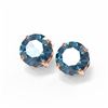 Image 3 : 4 ctw Intense Blue Diamond Earrings 18K Rose Gold - REF-695M5G