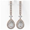 Image 2 : 2.4 ctw Pear Cut Diamond Designer Earrings 18K Rose Gold - REF-292H3R