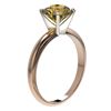Image 3 : 2 ctw Certified Intense Yellow Diamond Engagment Ring 10k Rose Gold - REF-355A9N