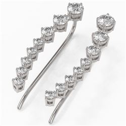 1.8 ctw Diamond Designer Earrings 18K White Gold - REF-206R4K