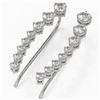 Image 1 : 1.8 ctw Diamond Designer Earrings 18K White Gold - REF-206R4K