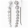 Image 3 : 1.8 ctw Diamond Designer Earrings 18K White Gold - REF-206R4K