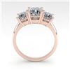Image 3 : 2.0 ctw Cushion VS/SI Diamond 3 Stone Designer Ring 14k Rose Gold - REF-395N8F