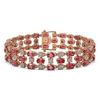 Image 1 : 23.12 ctw Tourmaline & Diamond Bracelet 10K Rose Gold - REF-354W5H