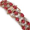 Image 3 : 23.12 ctw Tourmaline & Diamond Bracelet 10K Rose Gold - REF-354W5H