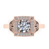 Image 1 : 1.75 ctw Solitaire VS/SI Diamond Ring Art Deco 14k Rose Gold - REF-496H4R