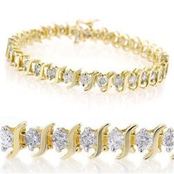 5.0 ctw Certified VS/SI Diamond Bracelet 10k Yellow Gold - REF-311K2Y