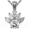 Image 1 : 1.5 ctw Cushion Cut Diamond Designer Necklace 18K White Gold - REF-320G3W