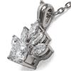 Image 3 : 1.5 ctw Cushion Cut Diamond Designer Necklace 18K White Gold - REF-320G3W