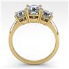 Image 3 : 2 ctw VS/SI Diamond Past Present Future Designer Ring 18k Yellow Gold - REF-407W3H