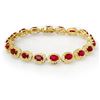 Image 1 : 12.75 ctw Ruby Bracelet 10k Yellow Gold - REF-118Y2X