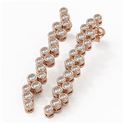 2 ctw Diamond Designer Earrings 18K Rose Gold - REF-216A2N