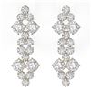Image 2 : 4 ctw Cushion Cut Diamond Designer Earrings 18K Yellow Gold - REF-418H9R