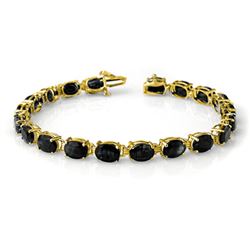 35.0 ctw Blue Sapphire Bracelet 10k Yellow Gold - REF-154K5Y