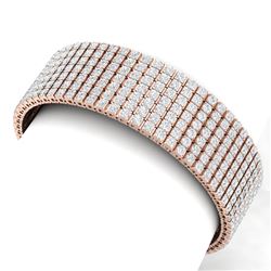 30 ctw Certified VS/SI Diamond Bracelet 18K Rose Gold - REF-1620W2H