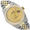 Image 1 : Rolex Men's Two Tone 14K Gold/SS, QuickSet, Diamond Dial & Diamond Bezel - REF-563A2N