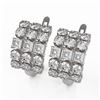 Image 1 : 6.3 ctw Princess Cut Diamond Designer Earrings 18K White Gold - REF-765Y9X