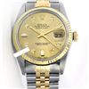 Image 1 : Rolex Men's Two Tone 14K Gold/SS, QuickSet, Diamond Dial with Fluted Bezel - REF-443H2W
