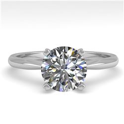 1.50 ctw VS/SI Diamond Engagment Designer Ring 14k White Gold - REF-421Y2X
